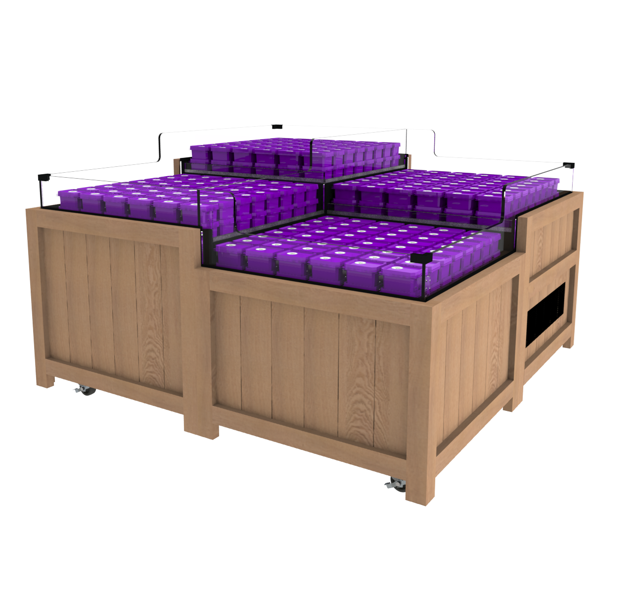 3-Tier Refrigerated Cases
