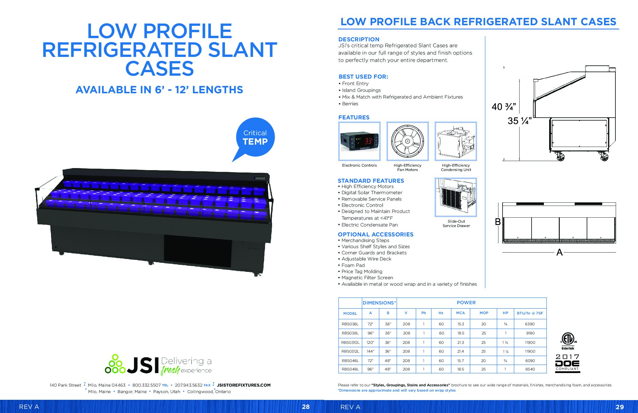 Low Profile Refrigerated Slant Cases 6ft-12ft (PDF)