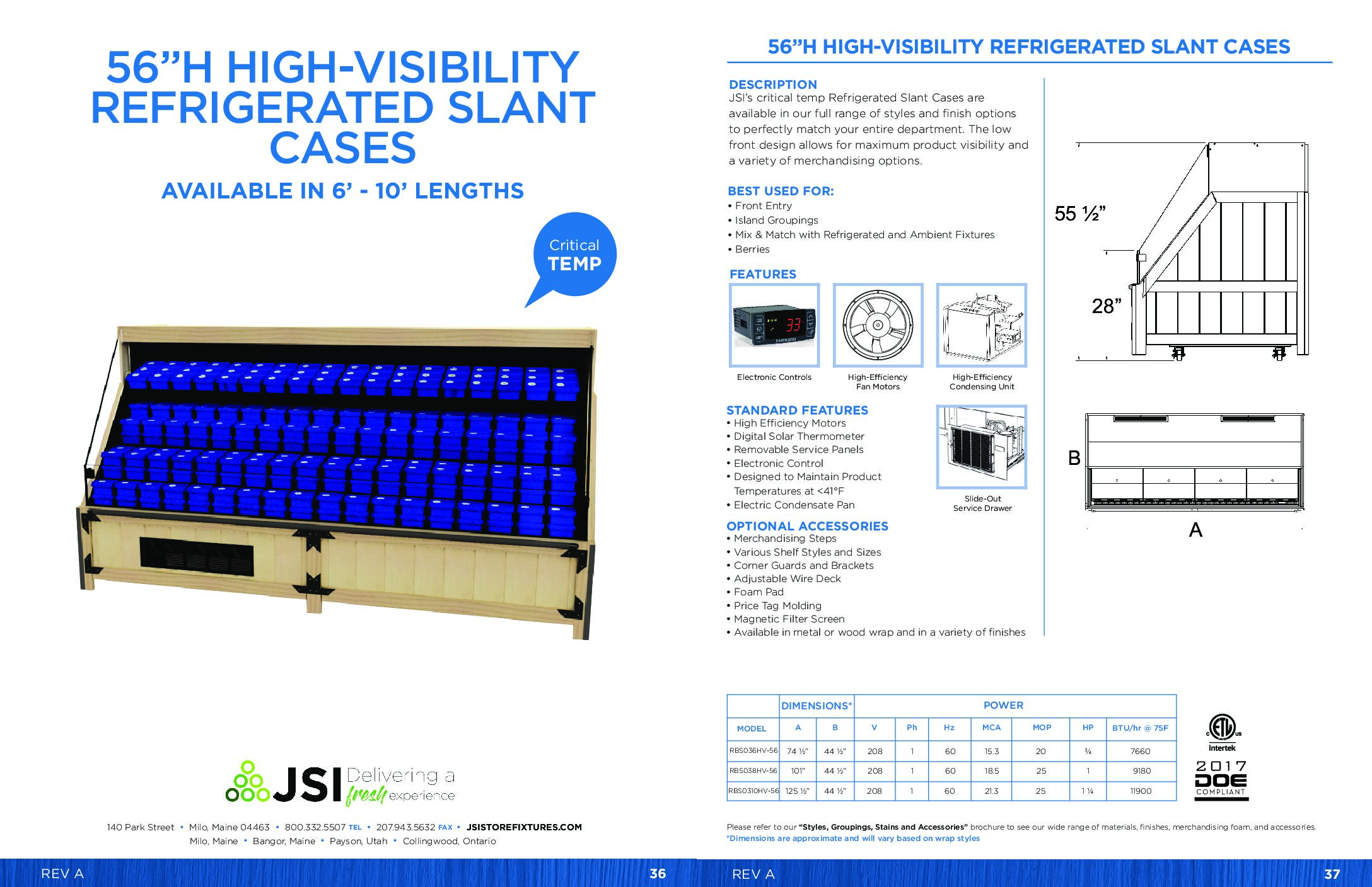 56in High-Visibility Refrigerated Slant Cases 6ft-10ft (PDF)