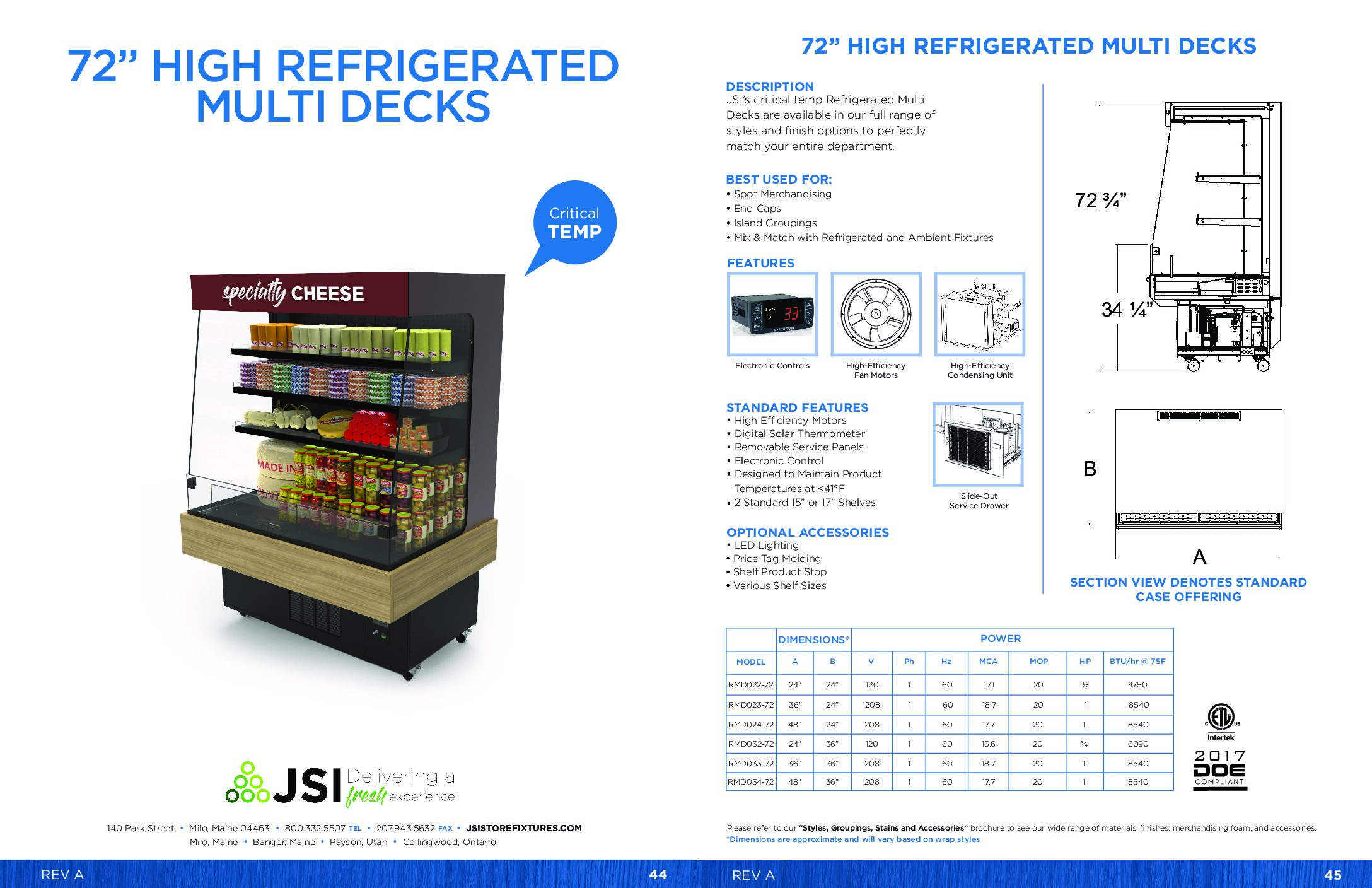 72in High Refrigerated Multi Decks (PDF)