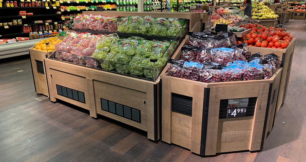 refrigerated produce display